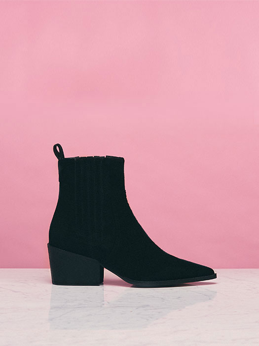 Western Boots  (Black Suede)