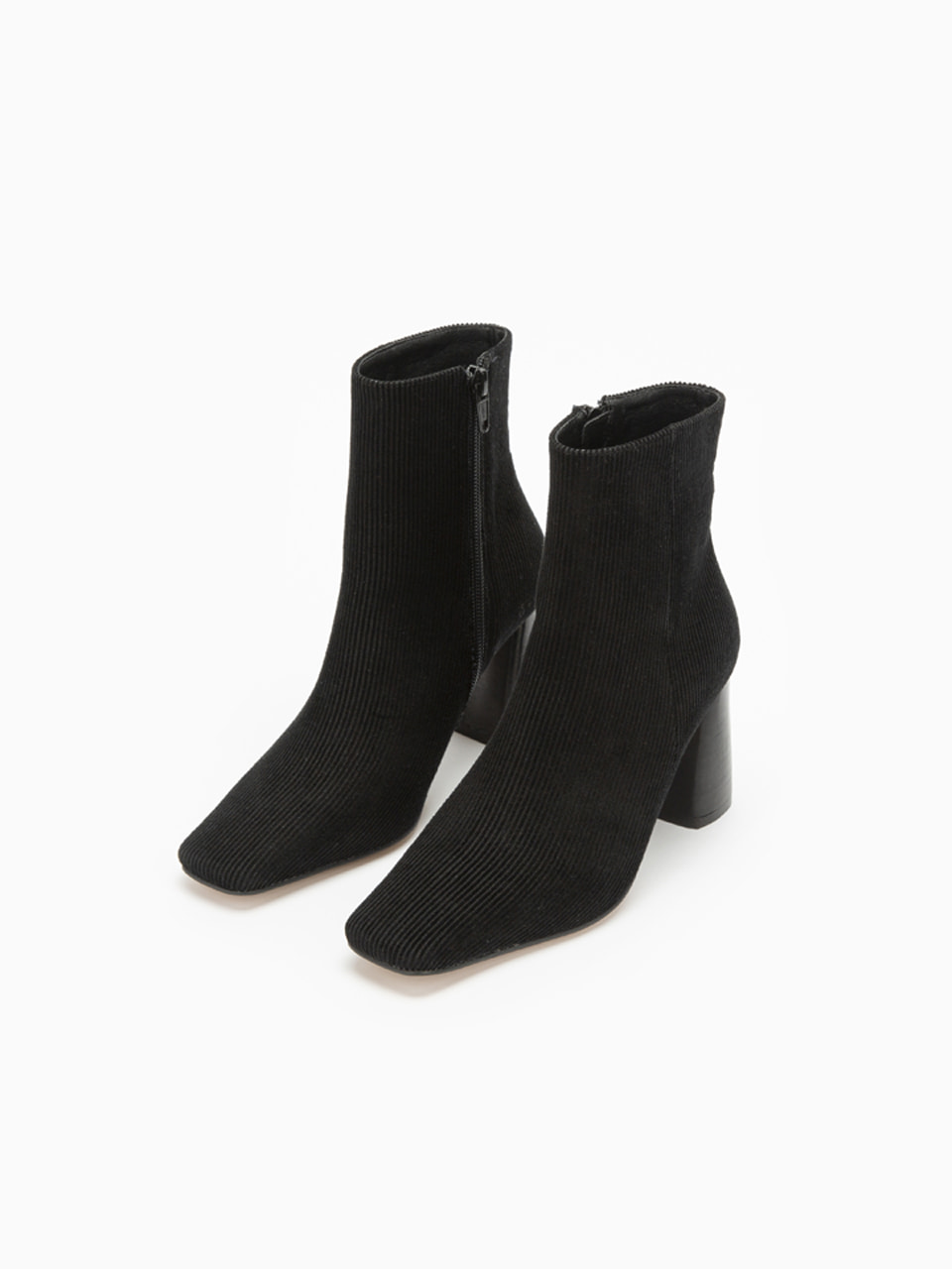 [바로 배송]Corduroy ankle boots (Black)