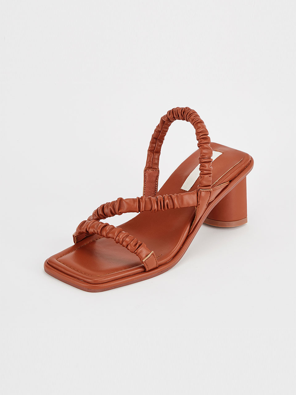 [바로 배송]Shirring Sandal heel (Brown)