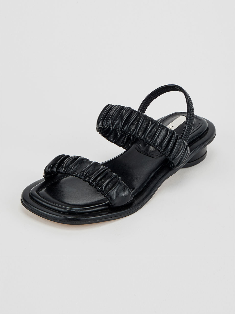 [바로 배송]Shirring Strap Sandal (Black)
