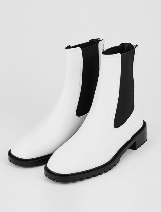 [바로 배송][ITZY 예지 착용]Chelsea Ankle Boots (White)
