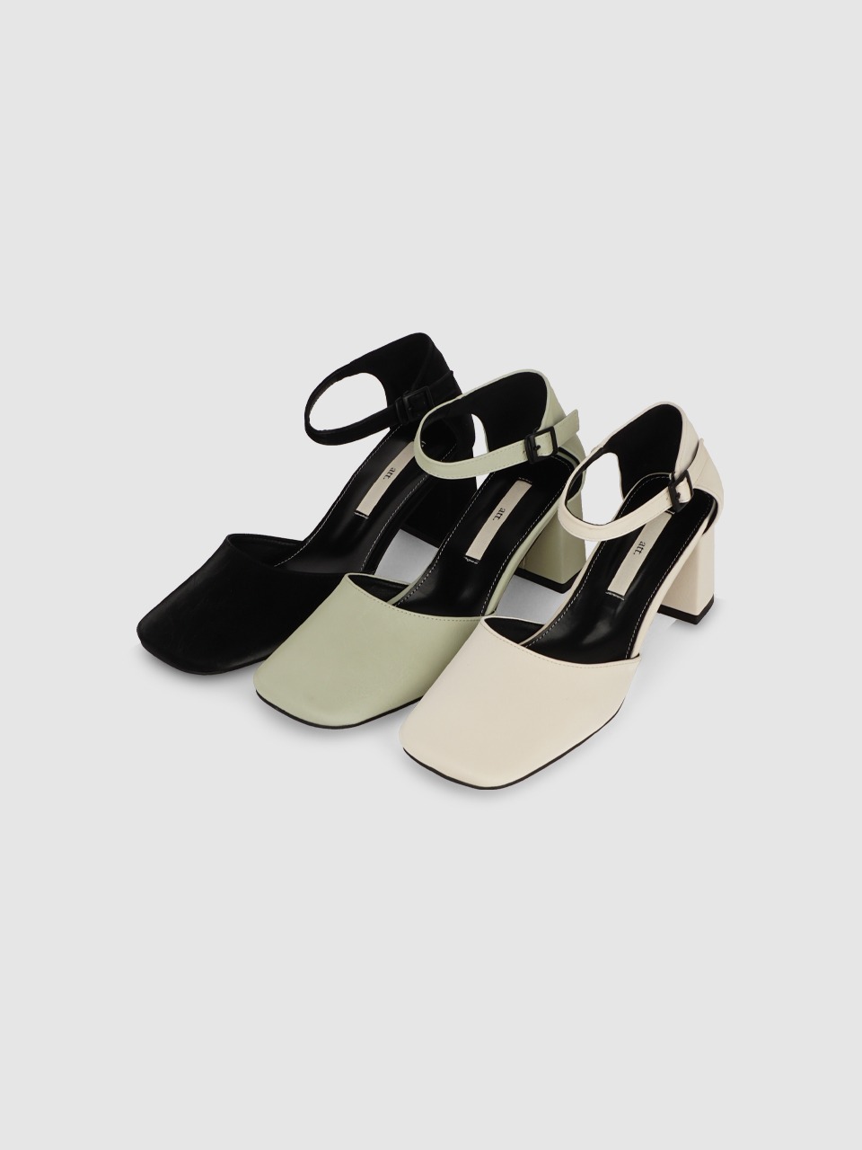 [Clearance] Square Ankle Heel (3colors)